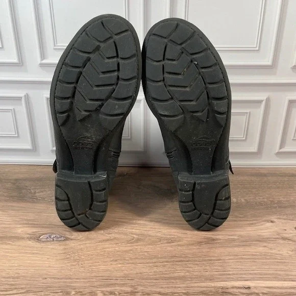 ABEO Verity Leather Combat/Moto Boots Lace Up Buckle Accent EUC Gray Size 9.5N - Picture 15 of 16